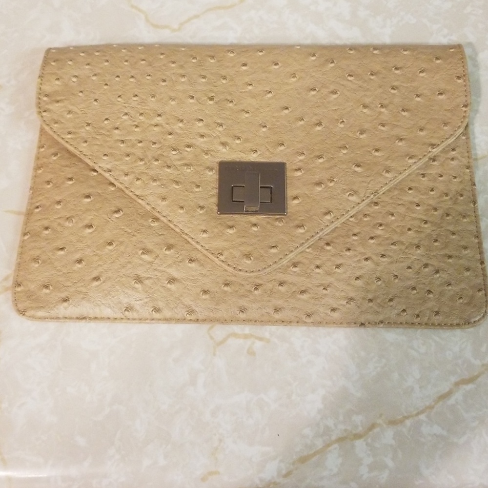BCBG Tan Clutch